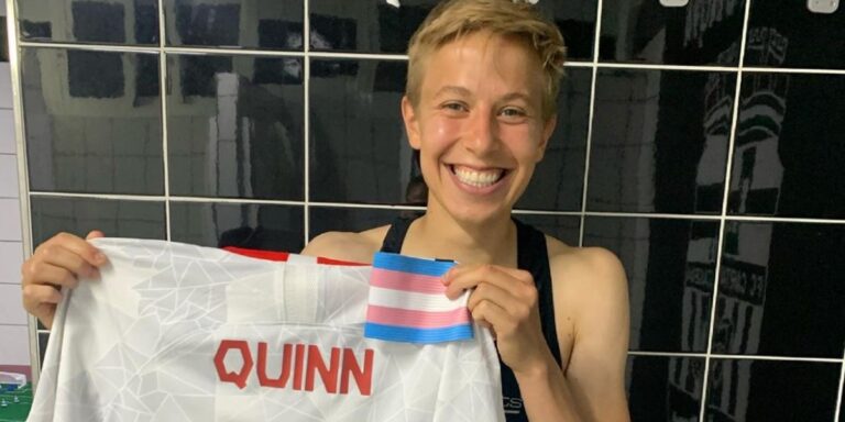 Quinn persona trans no binaria en el Mundial de Australia