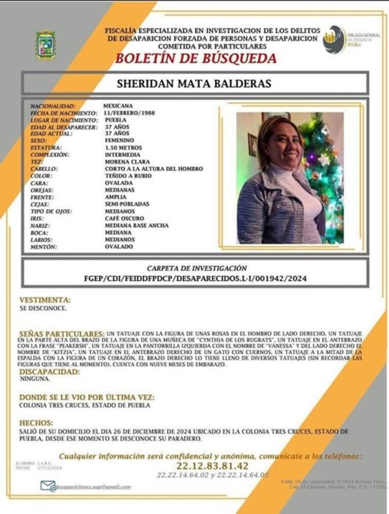 Desaparece la activista Sheridan Mata en Puebla