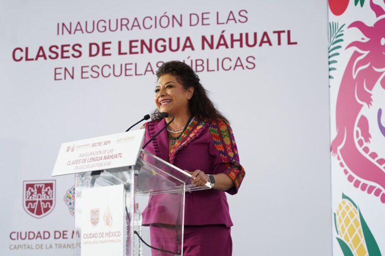Inaugura jefa de Gobierno clases de Náhuatl en planteles públicos