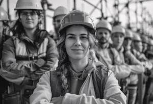 Mujeres profesionales de Seguritech liderando proyectos de innovación tecnológica en seguridad.