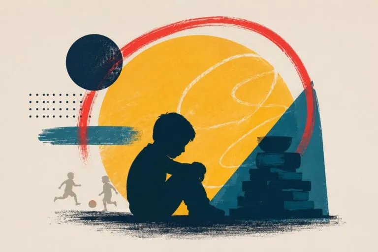Ilustración editorial sobre trabajo infantil y los desafíos que enfrentan millones de niñas y niños.